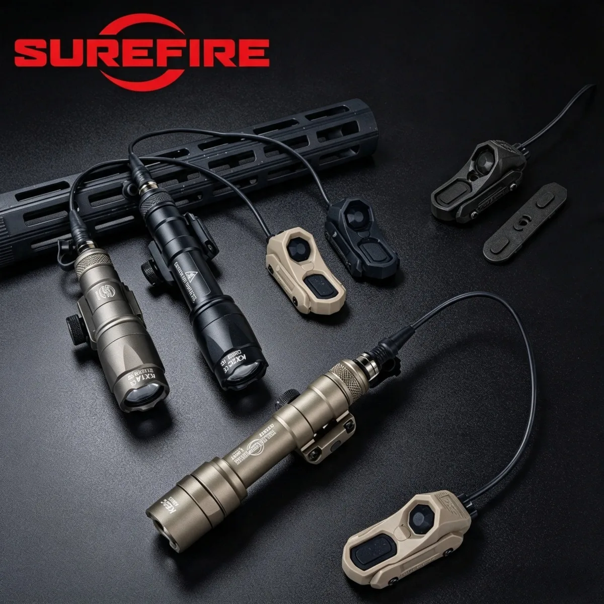 Lampe tactique Scout à haut rendement Surefire M300B M300C M600B M600C pour fusil AR15 avec interrupteur à distance double fonction UNITY AXON