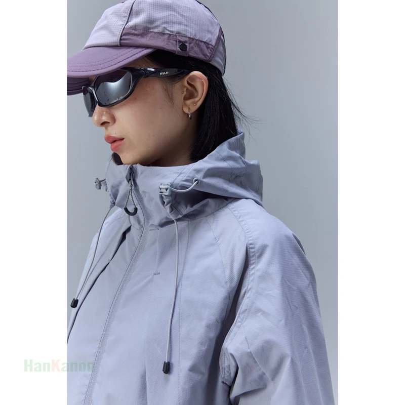 

New Lightweight Water - Repellent Panelled Outdoor Hiking Hooded Jacket: Casual Sporty Outdoor Camping, Hiking Jacket