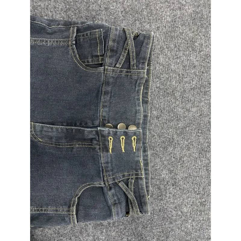 

2025 New Blue Jeans for Women in Summer: Small, Versatile, High Waist, Slimming, Floor Draping, Split, Micro flared Pants