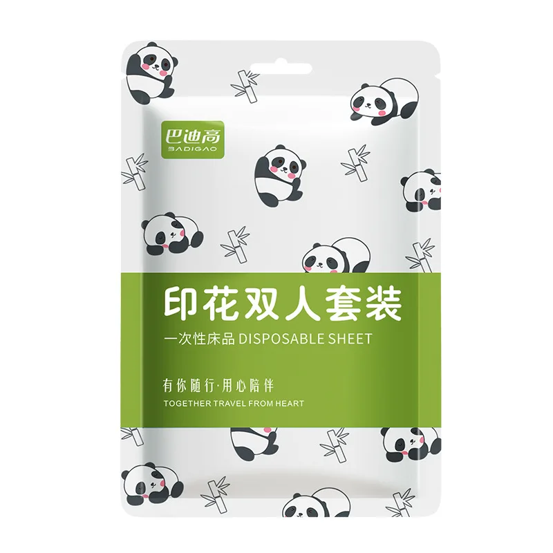 Copriletto usa e getta federa Kawaii Panda Print copriletto Travel Hotel due portatili