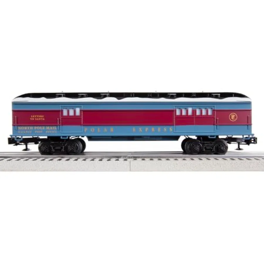 

O Gauge Polar Express Mail Car for Santa Letters: Die-Cast Metal, Red Finish, Realistic Detailing and Functional Mail Slot