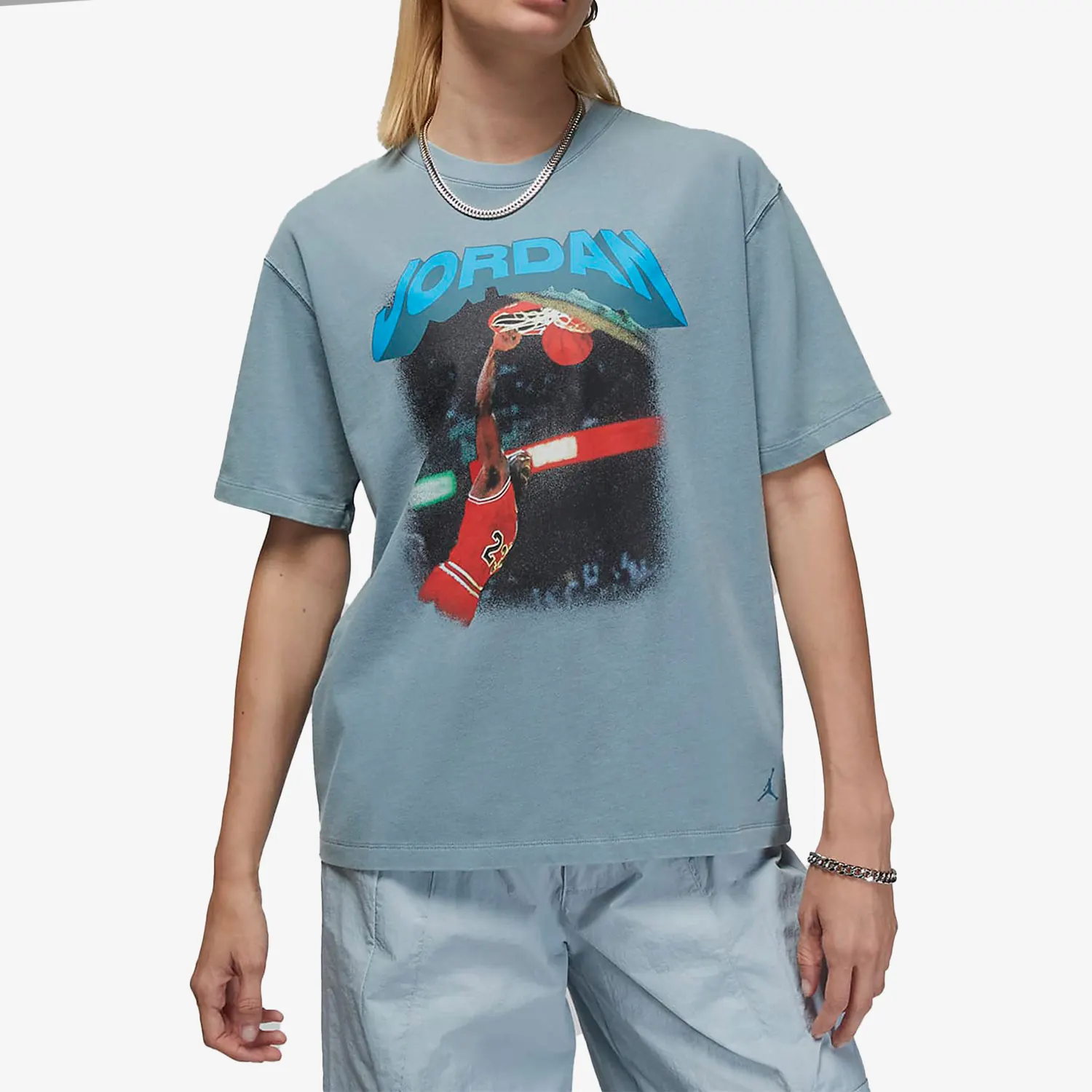 

Nike Authentic JORDAN Womens Printed Pattern Sport Casual Short Sleeve T-Shirt FB5138-031