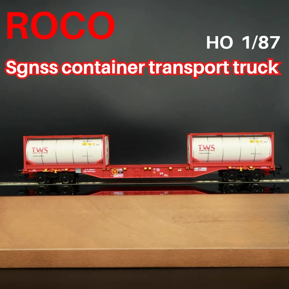 ROCO HO Тип 1/87 Модель поезда Sgnss Тип Контейнерный транспортный грузовик Железнодорожный грузовик 6600077 Красная краска Версия постоянного тока Игрушка для мальчика в подарок