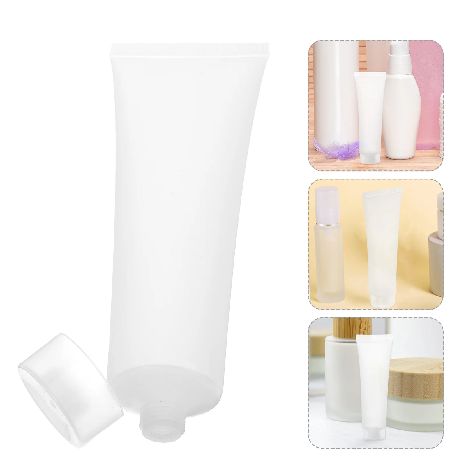 

Travel Bottle Empty Lotion Tubes for Cream Squeeze Refillable Sample Bottles Dispenser