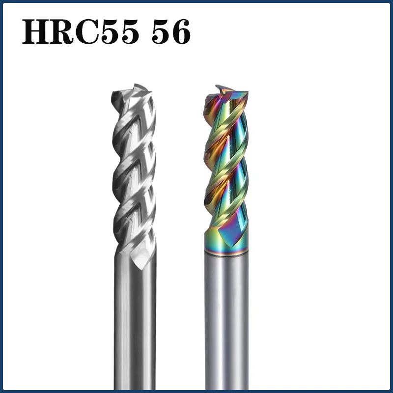 

3 Flutes Aluminum Cutter Carbide Milling Cutter Tungsten End Mill DLC Coating Teeth Aluminum Milling Tool Key Seater Router Bit