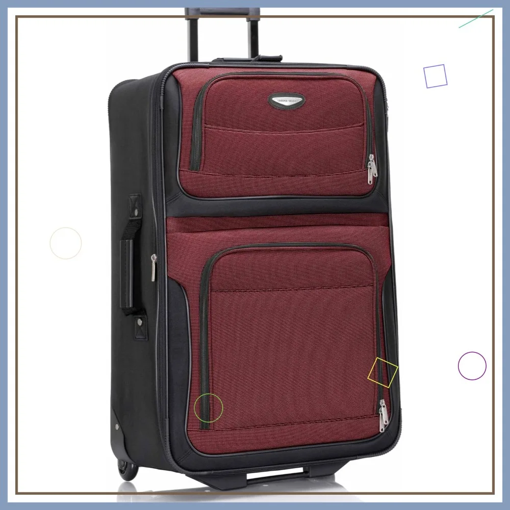 

Расширяемый мягкий чемодан на колесиках, бордовый, 29 дюймов, большой, для путешествий