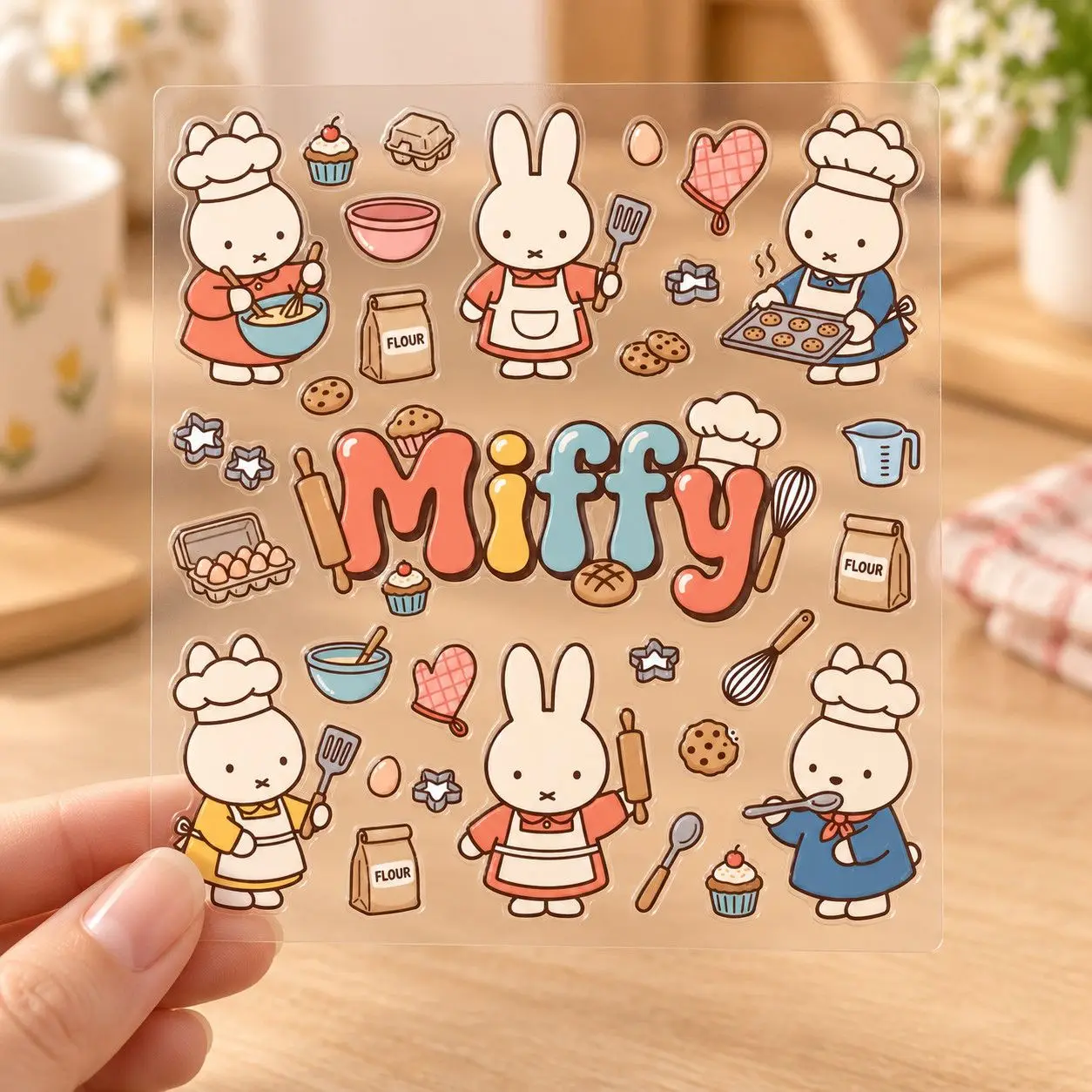 Kawaii Anime Miffy Stickers Cute Cartoon Miffy Rabbit Stickers for Notebook Phone Case Decoration Small Stickers