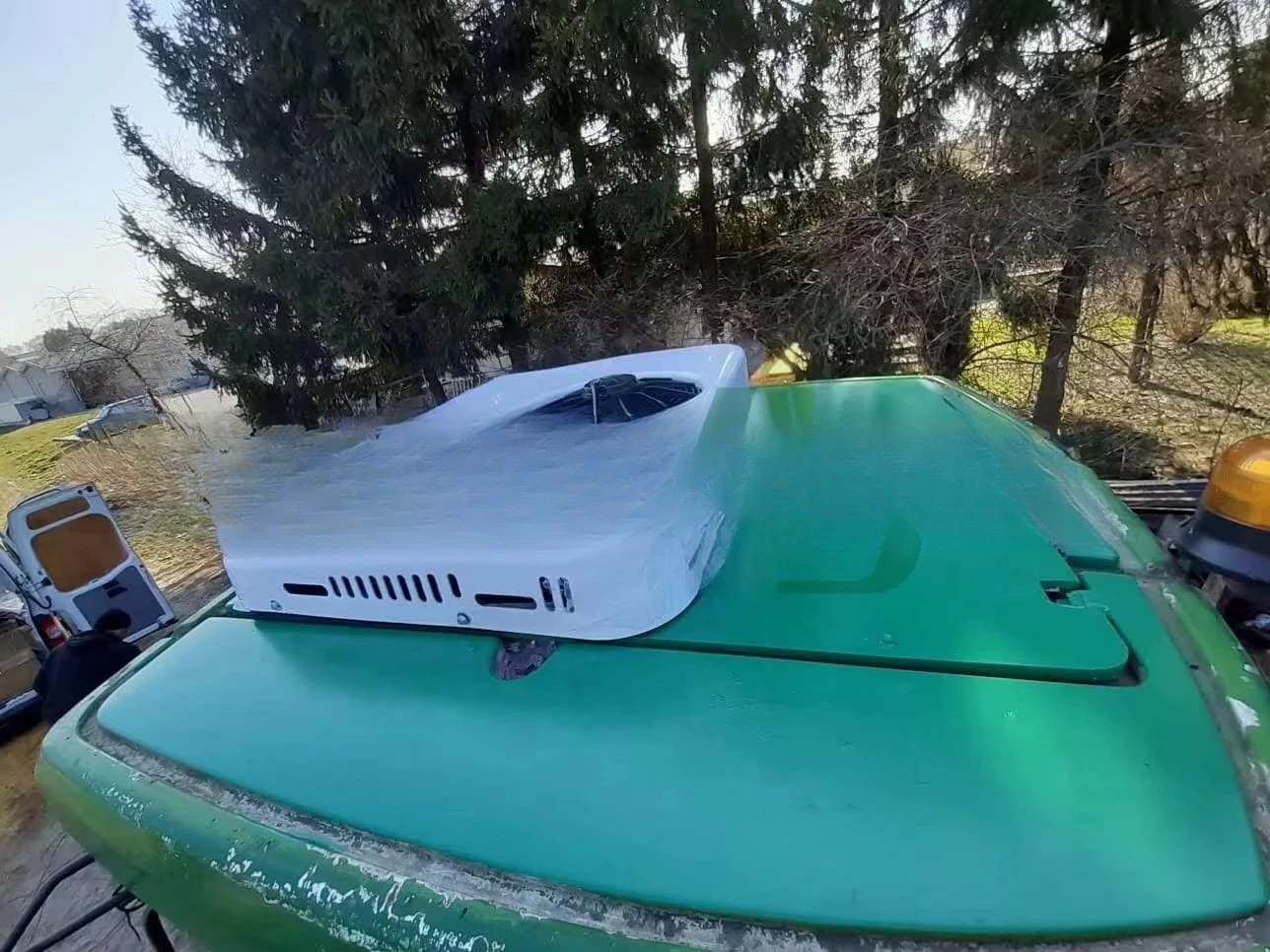 12 فولت 24 فولت تيار مستمر المحمولة جرار قافلة مكيف الهواء سقف السيارة العلوي مكيف الهواء للسيارات #5