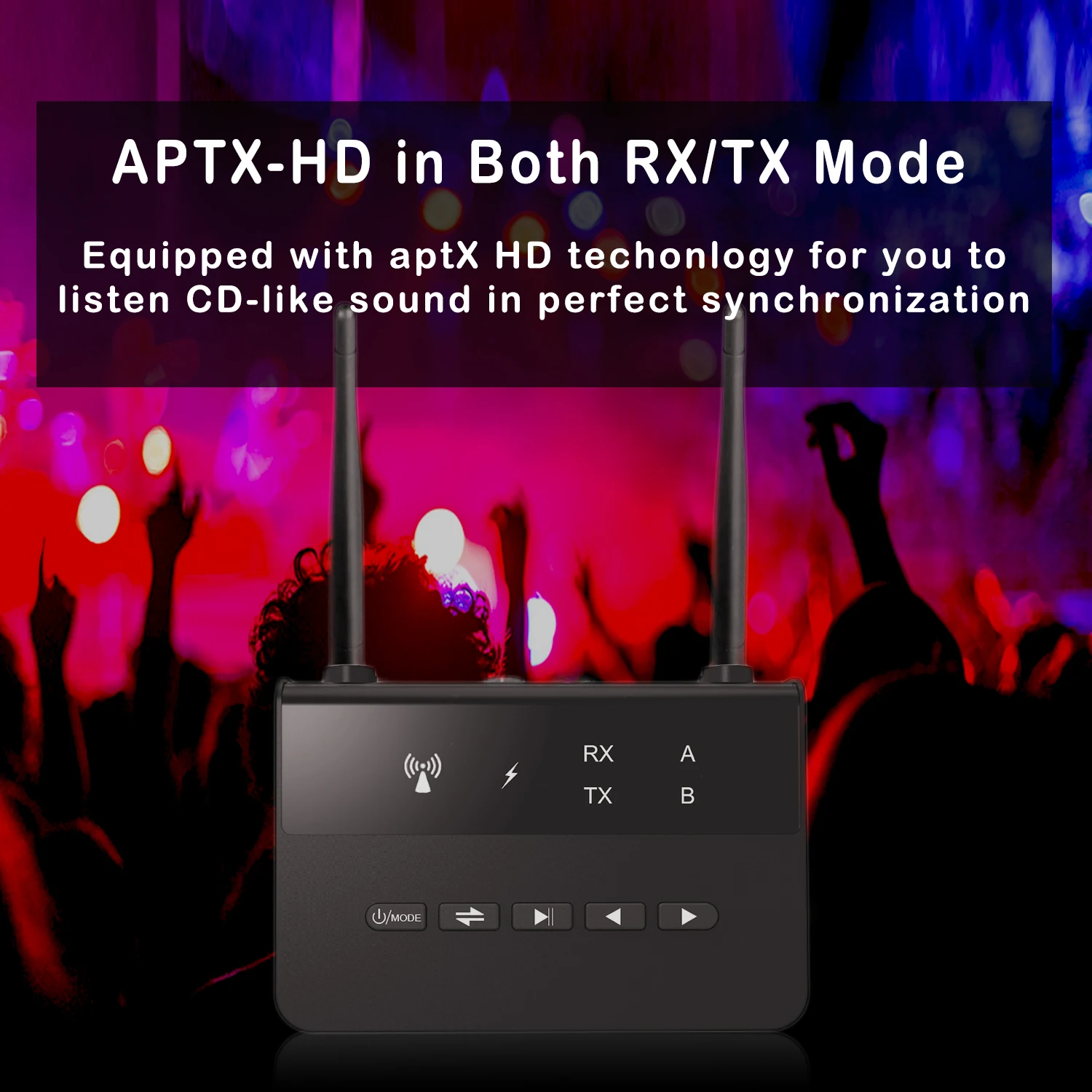 Bluetooth 5.4 Audio Transmitter Receiver Wireless Music Adapter Pair 2 Devices BT 5.0 3.5mm Aux Jack RCA For TV Car PC Headphone