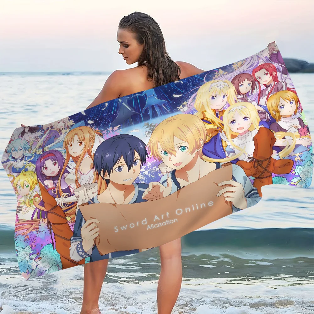 

Sword Art Online Big Microfiber Beach Towels Quick Dry Towel Sand Beach Towels Pool Towel For Travel Swim Pool Yoga