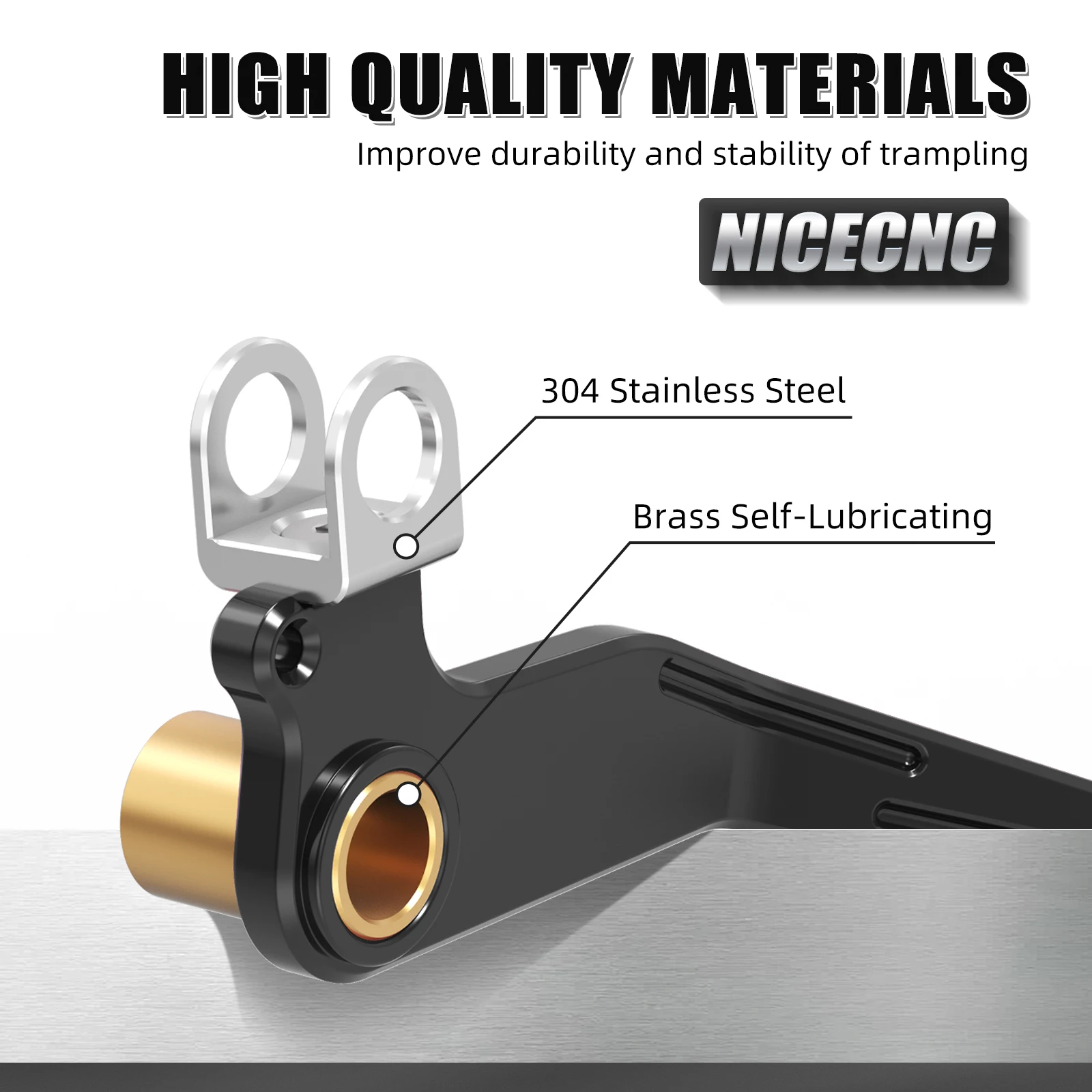 NICECNC For Yamaha Blaster 200 YFS200 1988-2002 ATV 1.5" Rear Brake Pedal Foot Lever Replace 3JM-27211-10-00 Brake Pedal Parts