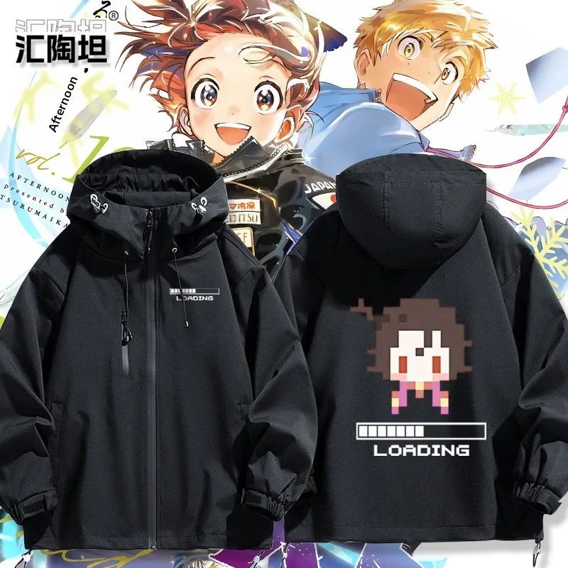 

Ветрозащитная повседневная одежда из полиэфирного волокна Gold Medal Active Anime Surroundings Dance Ice Wi Pixel Sle Second Cos Jaet для мужчин и женщин