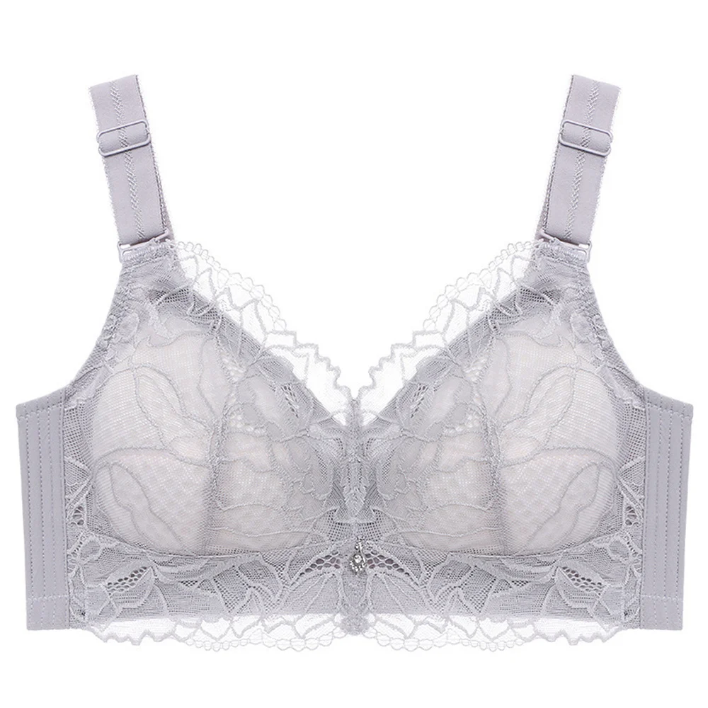

Тонкий кружевной бюстгальтер, беспроводной женский антипровисающий регулируемый нижнее белье с полной чашкой, домашняя одежда, женская внутренняя одежда, большие размеры