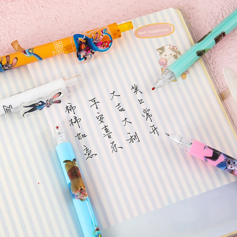 Zootopia أقلام لطيفة ديزني جوديث نيك طالب Kawaii اللوازم المدرسية الاطفال هلام القلم القرطاسية مكتب الملحقات الأطفال هدية #6