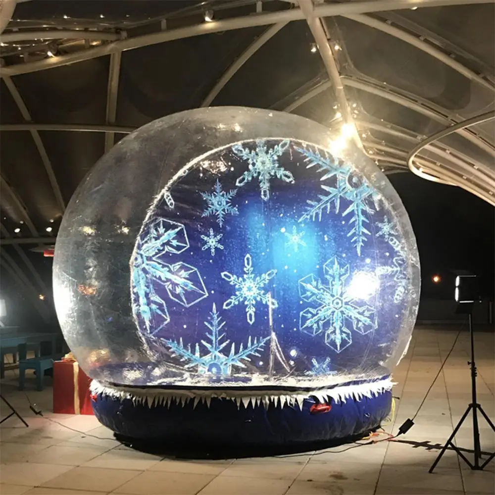 

Inflatable Snow Globe for Christmas Decorations,Bubble Photo Booth Dome Tent Replaceable Background