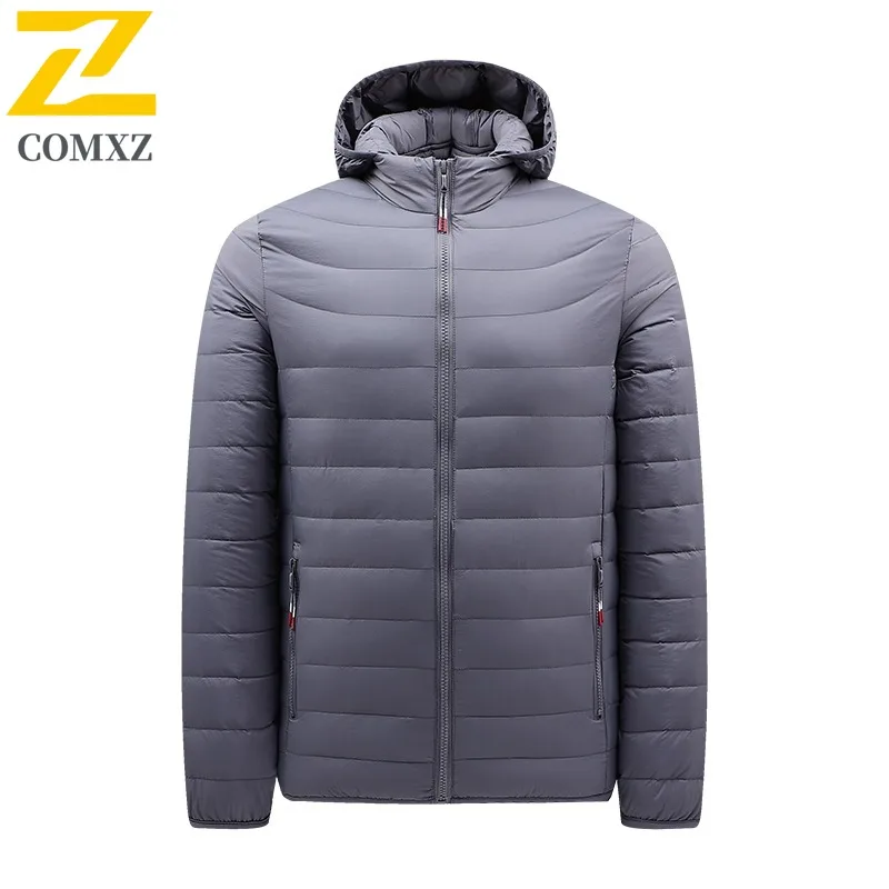 

COMXZ мужская куртка-пуховик с капюшоном в американском стиле, водонепроницаемое ветрозащитное термопальто для занятий спортом на открытом воздухе, зимняя уличная одежда 2025