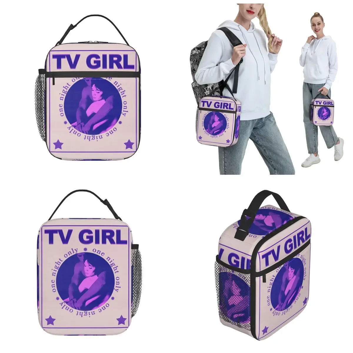 TV Girl Who Really Cares Thermal Insulated Lunch Bags for Office Rock Music Band Portable Food Bag Cooler Thermal Lunch Boxes