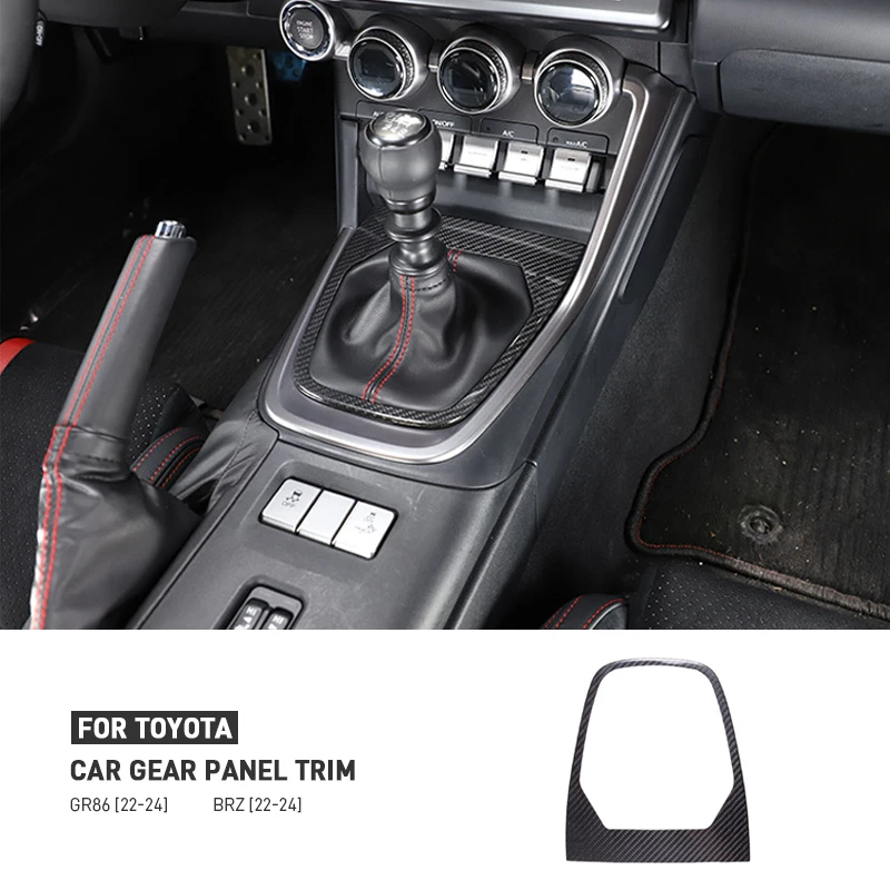 

LHD RHD Car Carbon Fiber Center Control Gear Shifter Frame Trim Interior Cover Accessories For Toyota GR86 Subaru BRZ 2022-2024
