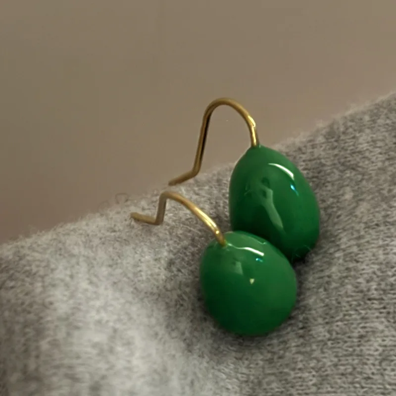 Dripping Oil Water Drops Earrings for Women Fashion Exquisite Design Korean Drop Earring Simple High Quality Jewelry