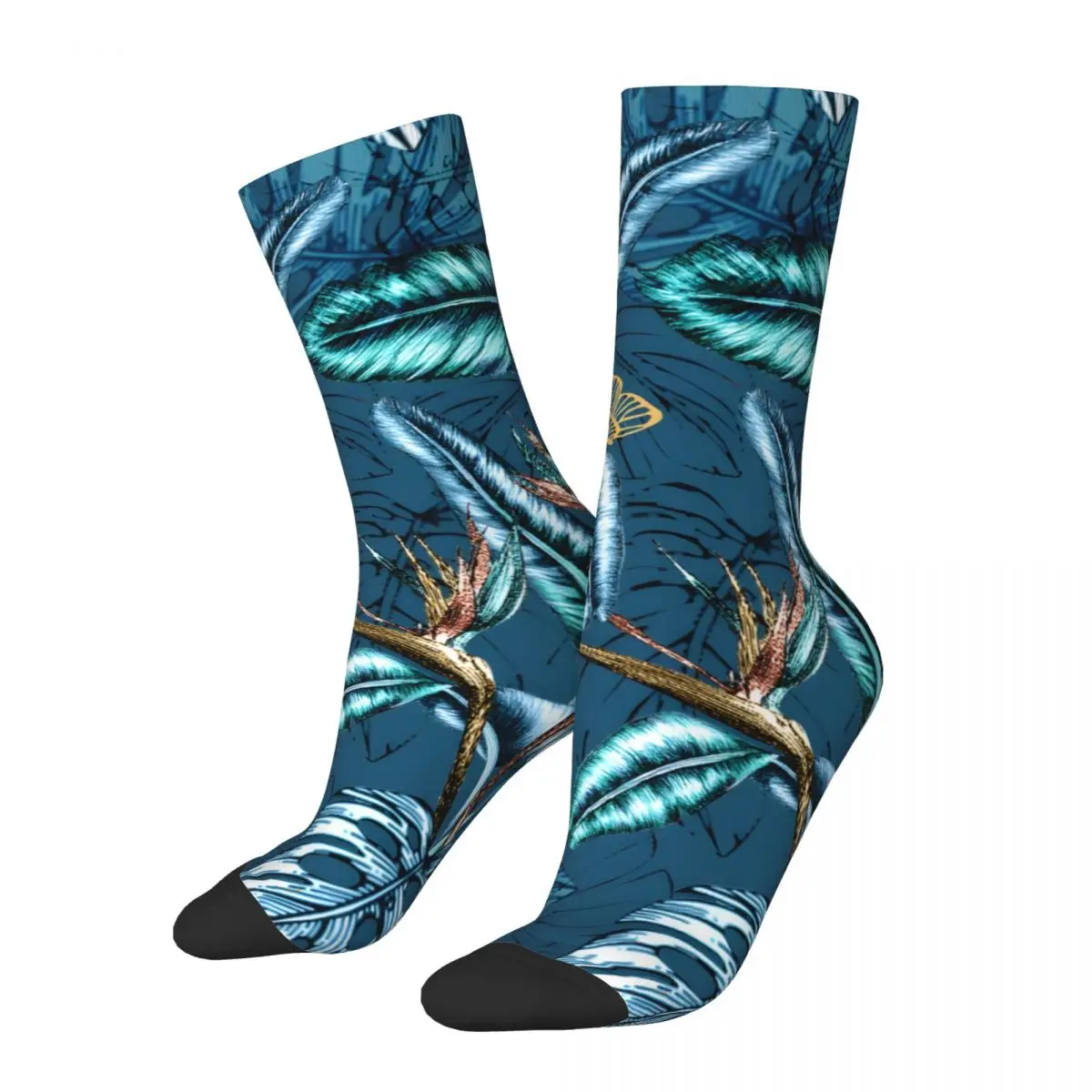 Vintage TROPICAL CHAOS Men's compression Socks Unisex Street Style Pattern Printed Novelty Crew Sock