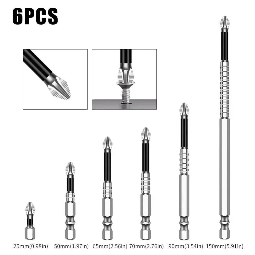 

K5 Non-slip High Hardness Bit S2 Strong Magnetic 5A Black Non-slip Cross Head Electric Drill Electric Screwdriver Bit