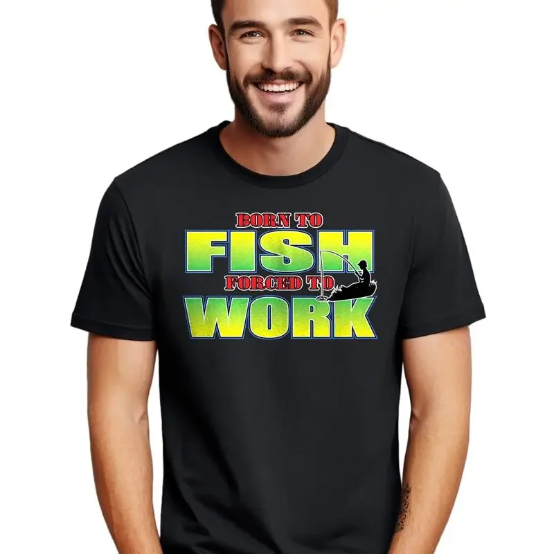 Born to Fish t shirt Reel 'em in with humor Funny Des