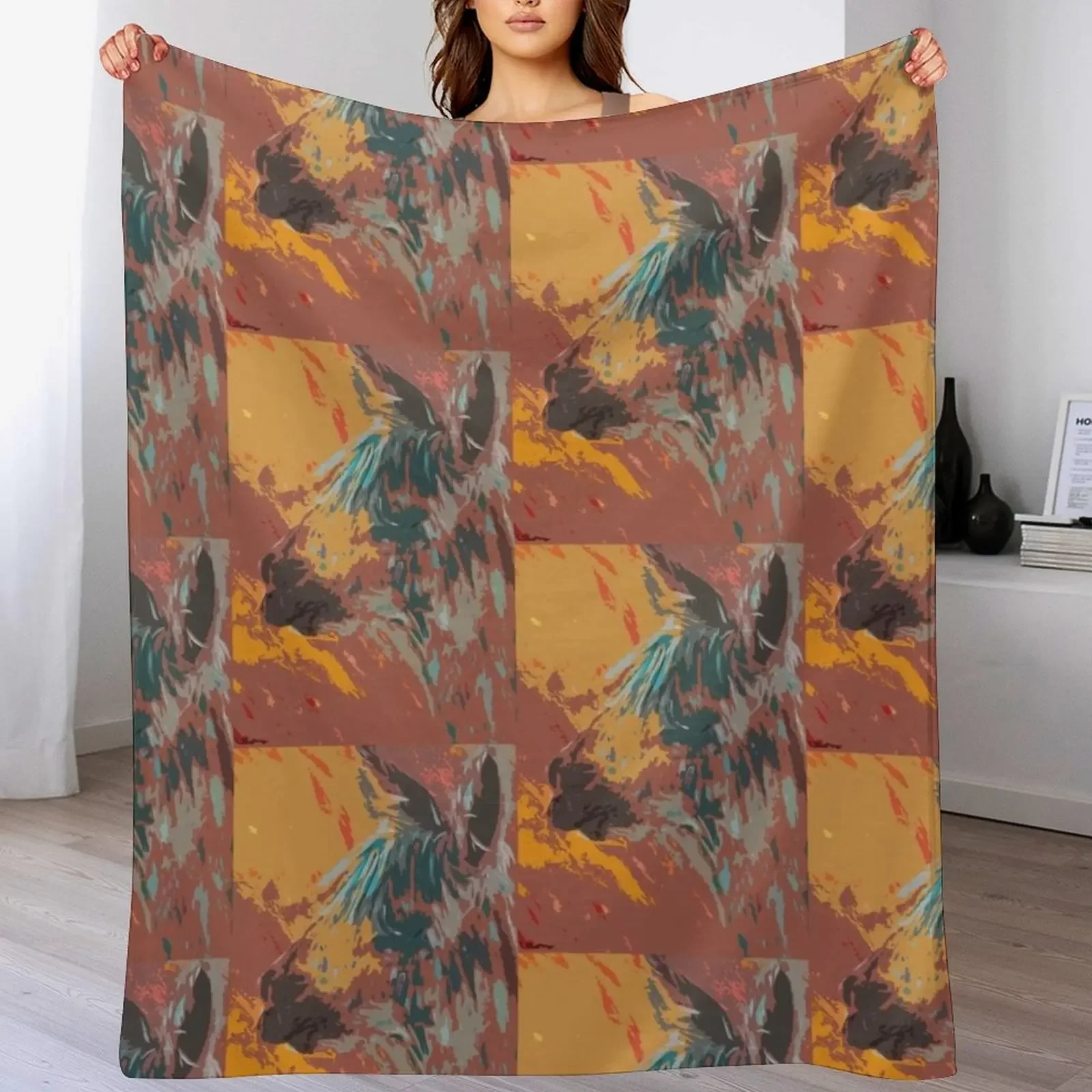 

Funky Alpaca Design Throw Blanket Single Soft Beds Soft Plaid Decorative Beds Blankets