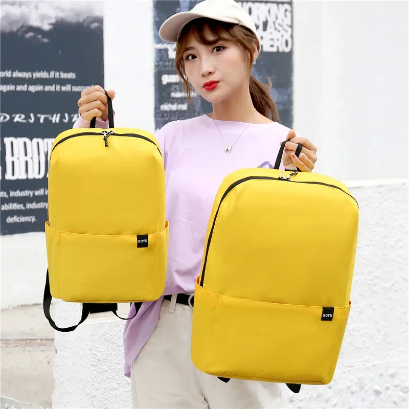 

5pcs 2023 New Casual Backpack Waterproof Light Travel Bag Sports Schoolbag Solid Color Small Big Size Backpack for Men Women