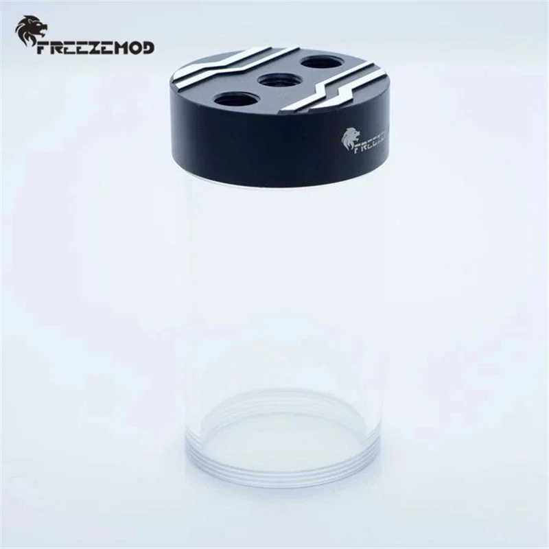 FREEZEMOD PJ-D5SXC Metal Cover 60MM Reservoir For Water Pump Integrated Expansion Tank Integrat Water Pump Built-In Defoamer