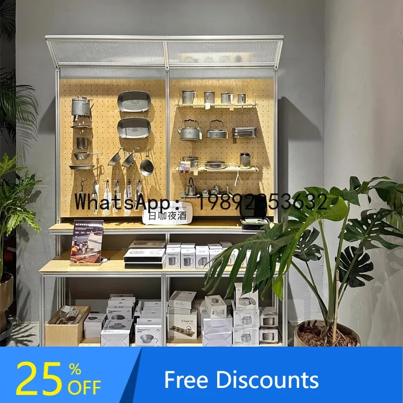 CZ Creative Aluminum Display Cabinet Bauhaus Sample Room Birch Storage Cabinet Floor Hole Board Display