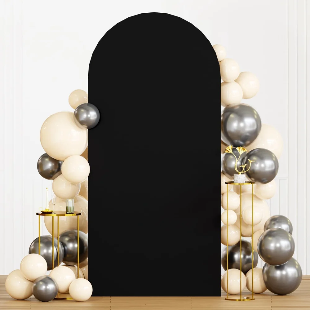 MOCSICKA 줄무늬 아치 배경 스탠드 커버, 유령 할로윈 파티 장식, 어린이 베이비 샤워 파티 장식, 아치 커버