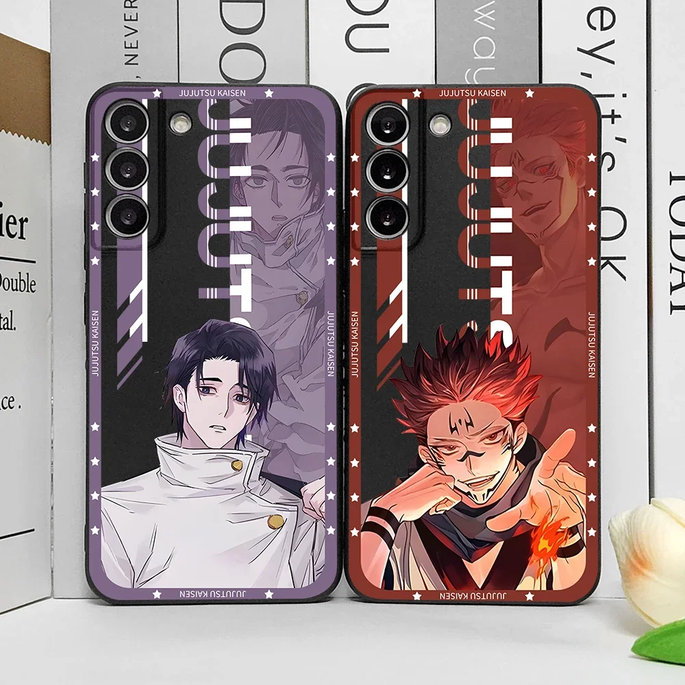 Anime Jujutsu Kaisen Gojo Satoru Phone Case for Samsung Galaxy S20 Plus S21 FE S22 S23 S24 Ultra Shockproof Silicone Soft Covers