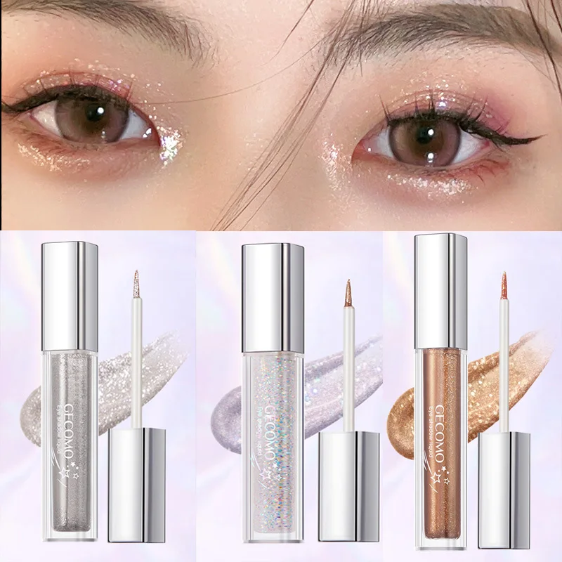 Diamond Eye Shadow Nude Metal Shimmer Silver Glitter Single Liquid Eyeshadow Makeup Pigment Accessorices Beauty Cosmetics