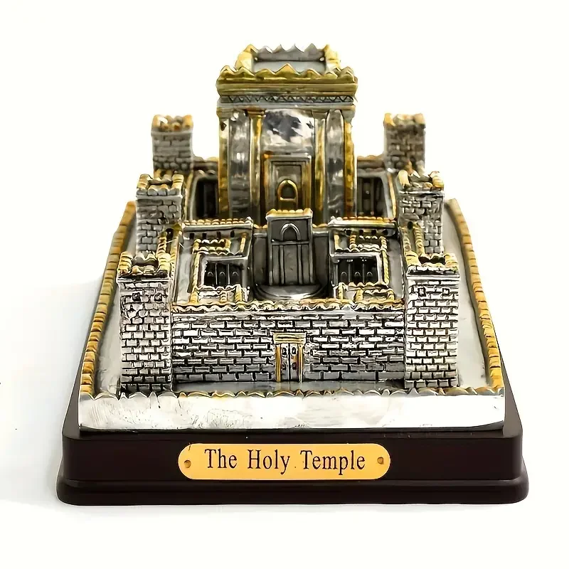 Réplica del Santo segundo templo de Jesús, modelo de estatua de recreación bídica, estatuilla de mesa, regalo Judaica, decoración del hogar