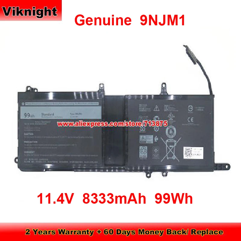 

Genuine 44T2R Battery P69F001 for Dell Alienware 17 R4 15 R3 15 R4 17 R5 01D82 0546FF HF250 9NJM1 MG2YH 11.4V 8333mAh