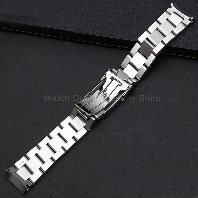 22mm Stainless Steel Watch Strap for Breitling Superocean Challenger Avengers Arcuate Interface Wear Resistant Luster Advantage view 4
