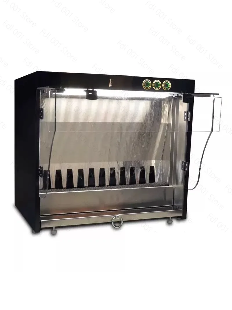Stainless Steel Water Curtain Spray Booth Negative Pressure Exhaust Workbench Water Curtain Box for Painting