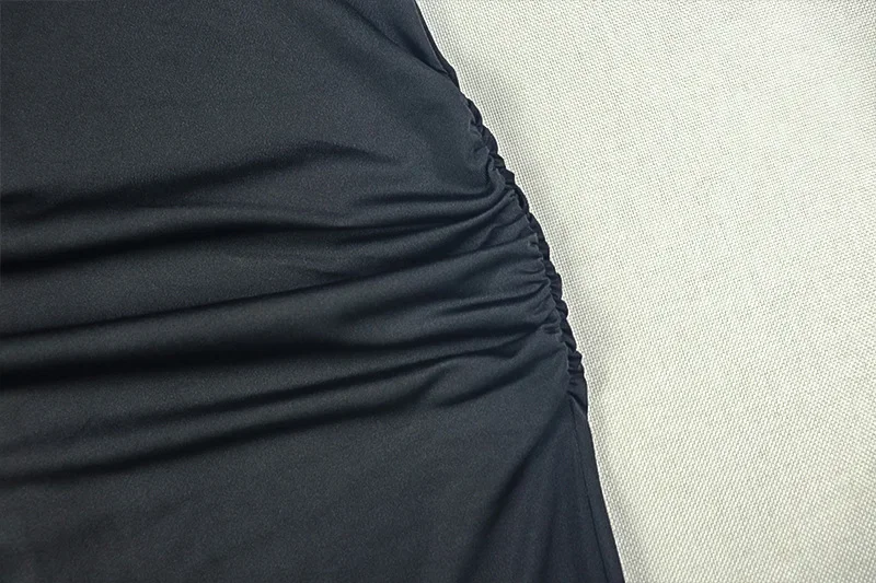 Elegant Sexy Bodycon Maxi Party Dress Women Solid Inclined Shoulder Lace Up Halter Backless Split Slim Evening Gown Long Robe