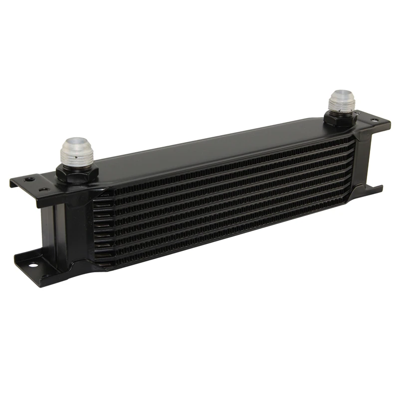 

9 Row AN10 Oil Cooler 248MM 7/8"-14 UNF Universal Engine Transmission MOCAL Style Aluminum Black/Silver