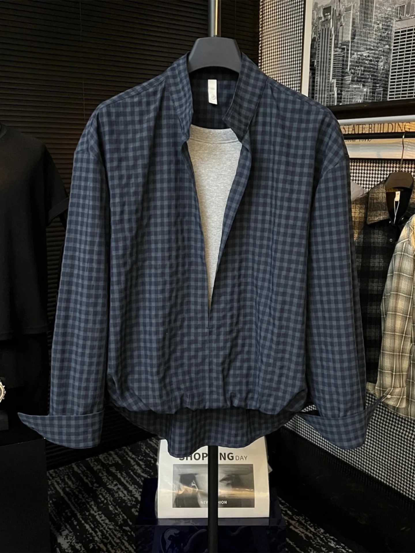 Retro Loose Plaid Shirt Men Women Neutral Style Long Sleeve Autumn New Arrival Versatile High-End Feeling Commuter Friendly Top