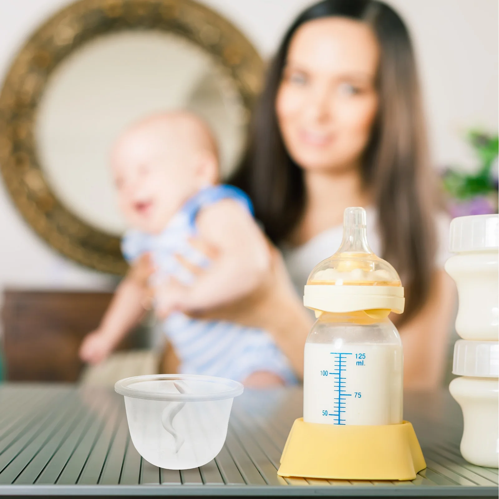 5 pçs bomba de mama silicone tigela escudo inserção massagem elétrica mãos livres ferramenta do bebê portátil