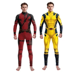 Mono de Cosplay de superhéroe Lobezno Deadpool para hombre y mujer, disfraz de Zenti James Howlett para Halloween y fiesta