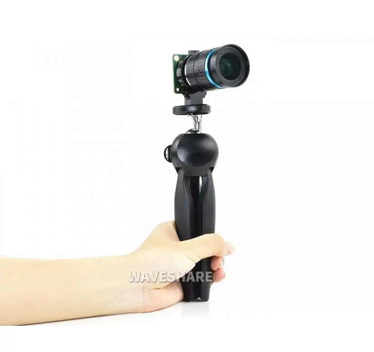 Portable Mini Tripod, 360° Rotation, Ideal For Cameras Like Raspberry Pi HQ Camera, CM-STEREO-VISION-BOARD