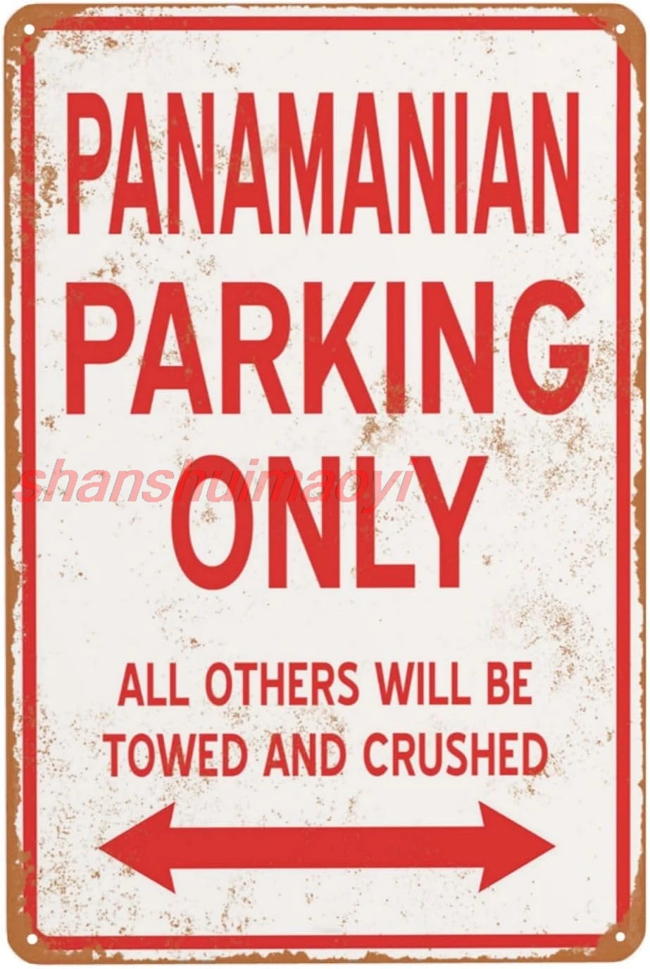 PANAMANIAN Parking Only Metal Signs Aluminum Sign, Reserved-Parking Chic Vintage Streets Tin Signs 8 x 12 Inches, Retro Rus ADS