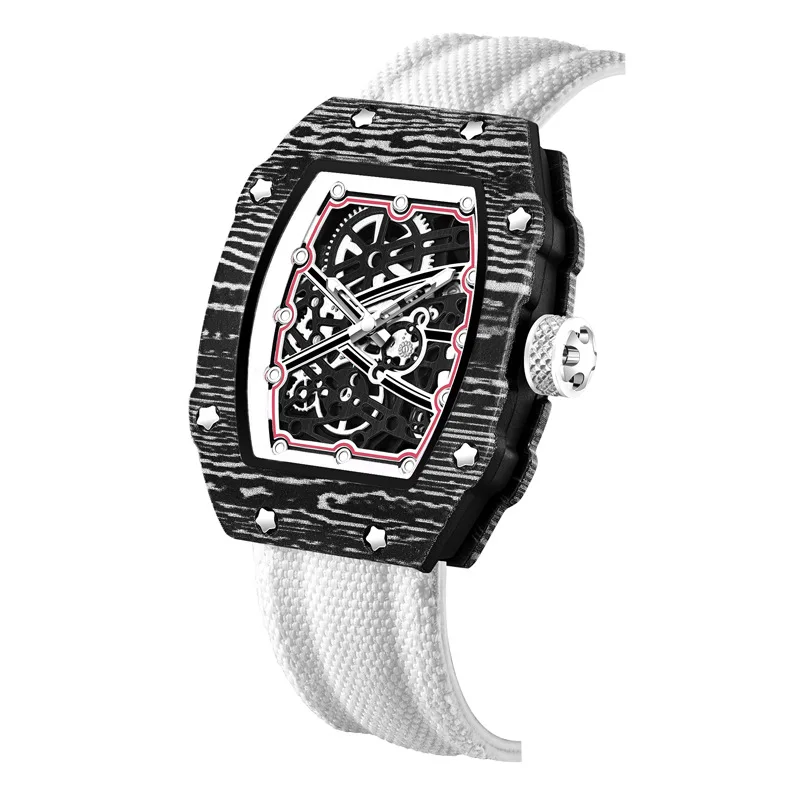 Men's Tonneau Quartz Watch, Ultra Slim Design