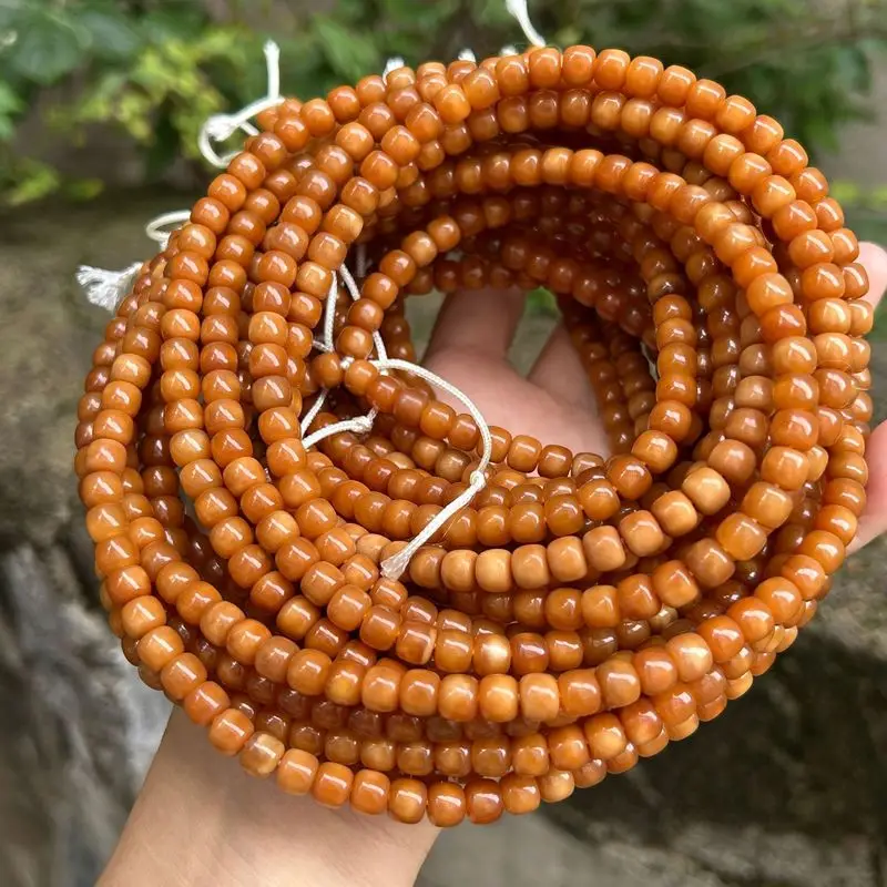 *6Mm Fully Jade, Keyhole-, Dragon Ridge Bodhi , Old-Style , 108 Beads Buddhist Prayer