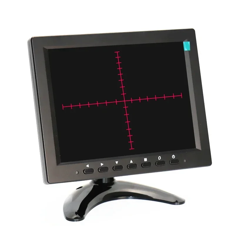 The microscope is dedicated to 8 inches, and it comes with a removable crosshair scale monitor computer monitor