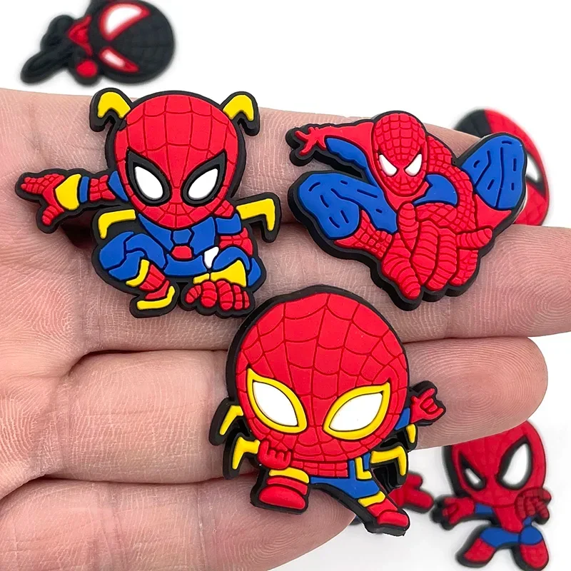 12/13pcs Spider-Man Shoe Charms Miles Spider Gwen Accessories PVC Shoes Buckles Decoration For Birthday Present MINISO - Image 6