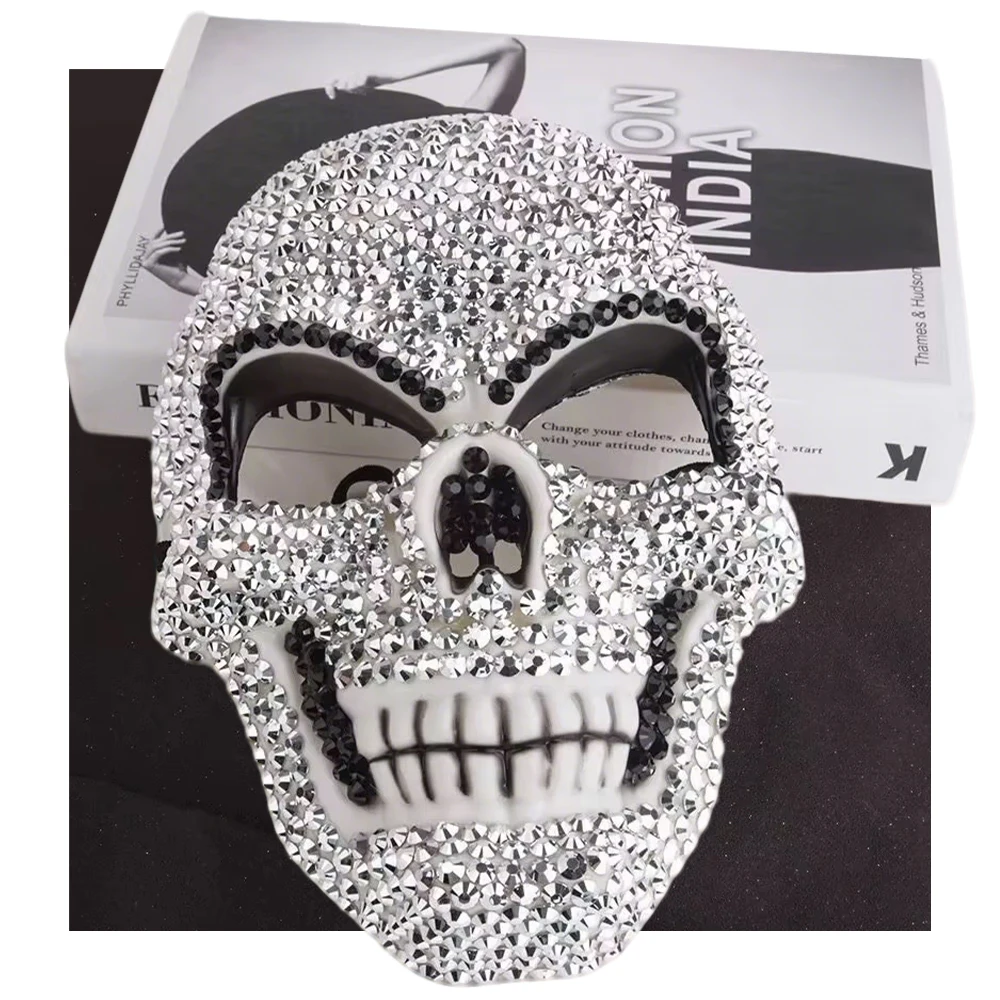 Maska maskaradowa wysadzana diamentami w stylu europejsko-amerykańskim na Halloween, imprezy taneczne, wydarzenia mody, nowa kolekcja