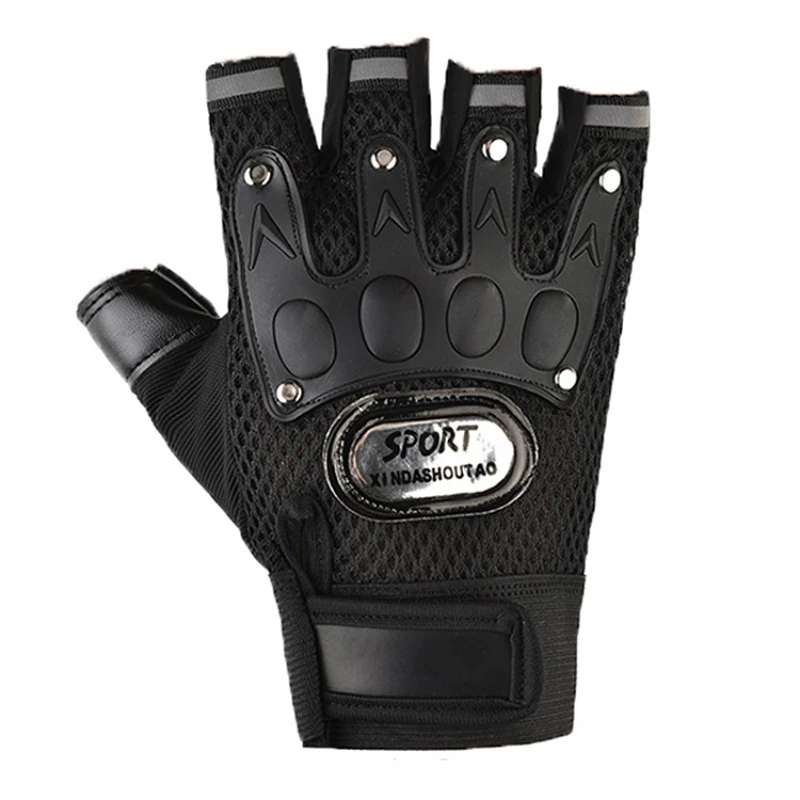 Guanti da ciclismo Moto Bike Fitness guanti neri tattiche mezze dita sezione sottile Guantes traspiranti accessori per biciclette da Moto